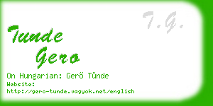 tunde gero business card